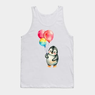 baby penguin holds balloon Tank Top